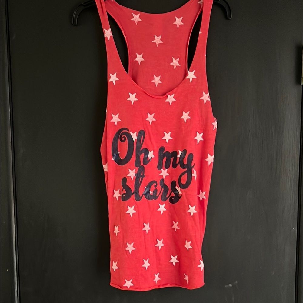 Alternative Red and Blue Sleeveless Tank Top
